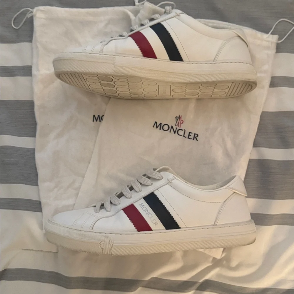 Moncler White Sneakers with Red and Black Accents 9us (42eu) - Picture 2 of 6